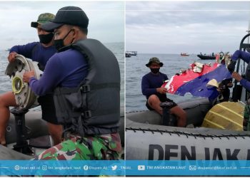 Tim Sar Gabungan dari Denjaka Temukan Serpihan Pesawat Sriwijaya Air