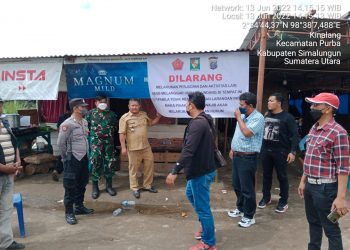 Polres Simalungun Pasang Spanduk Himbauan Tolak Judi Dadu Putar di Hinalang