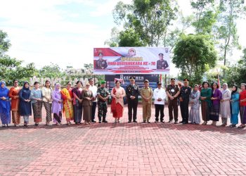 Polres Simalungun Dan Forkopimda Kabupaten Simalungun mengikuti secara virtual Upacara Hari Bhayangkara ke-76 Tahun 2022