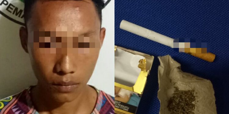 Nekat, Pelajar di Siantar ini Berganja di Depan Kantor Polisi