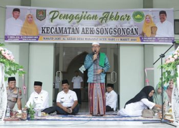 Pengajian Akbar di Aek Songsongan, Asahan Dirangkai Peresmian Masjid Jami Al Akbar