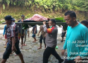 Setelah 2 Hari Hanyut di Sungai Bahapal, Jenazah Ipar Suhardi Sitanggang Ditemukan