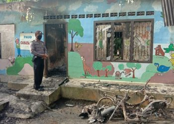 Ditinggal ke Pesta, Rumah dan Paud Cahaya Hati Dilalap Api di Simalungun