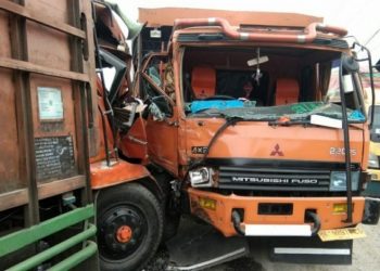 Dua Mobil Warga Siantar Tabrakan Beruntun Dengan Dua Truk di Jalan Tol