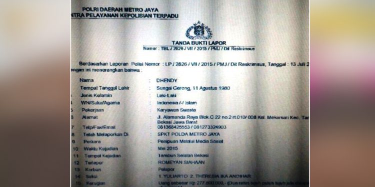 Romeyan Siahaan Dilaporkan ke Polda Metro Jaya atas Tuduhan Penipuan