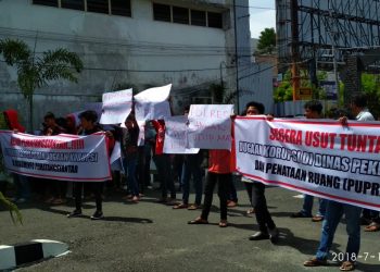 LTP Demo Kejari Siantar Agar Kasus Korupsi Dinas PU Diusut