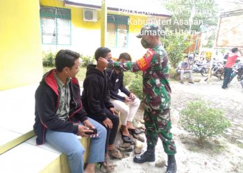 Tekankan Kepada Anak SMK Untuk Terapkan Protokol Kesehatan Oleh Personel Kodim 0208/Asahan