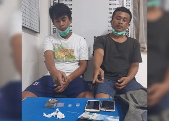 Edarkan Sabu, Jonson Situmeang dan Lambok Pasaribu Ditangkap di Bengkel Tambal Ban