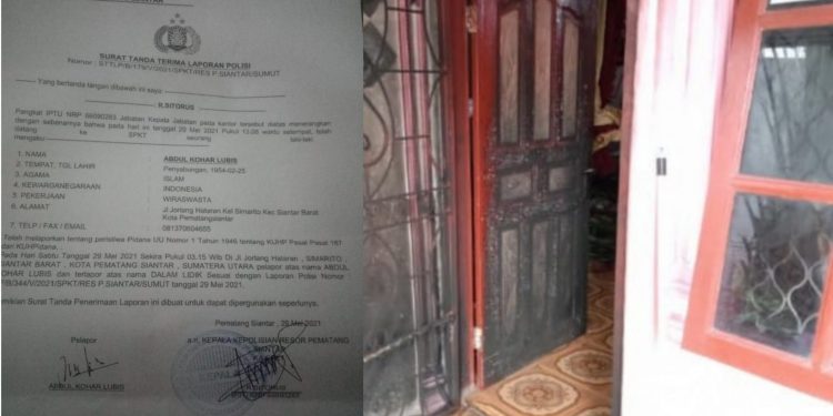 Rumah Abdul Kohar Lubis Dibakar OTK Di Siantar