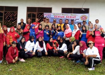 Senam Sehat Bersama di Serbelawan Jalin Keakraban