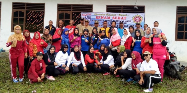 Senam Sehat Bersama di Serbelawan Jalin Keakraban
