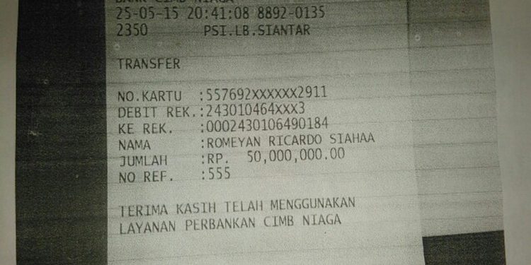 Jawaban Romeyan Siahaan atas Tuduhan Dana Ratusan Juta Dikirim ke Rekeningnya