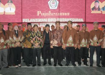 Hefriansyah Minta Izin Lanjutkan Siantar Mantap Maju dan Jaya saat Pelantikan Pujakesuma