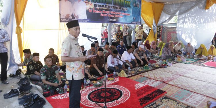 Bupati Asahan Hadiri Pengajian Akbar dan Peletakan Batu Pertama Perluasan Mesjid Subulussalam
