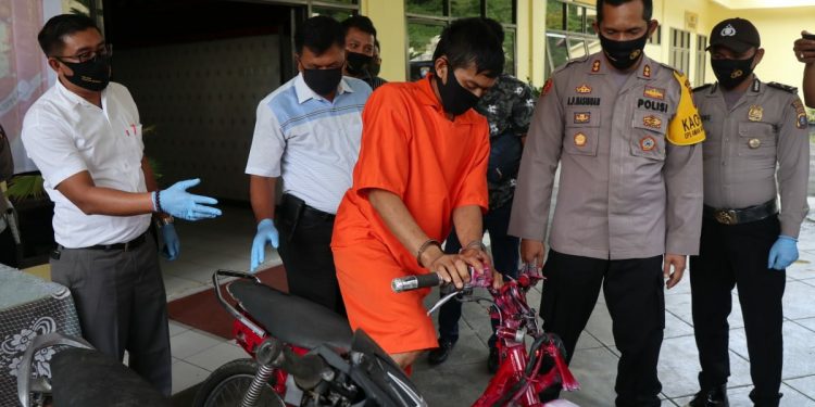 Diciduk Polres Pakpak Bharat, Pelaku Curanmor Ngaku Uangnya Buat Minum Tuak