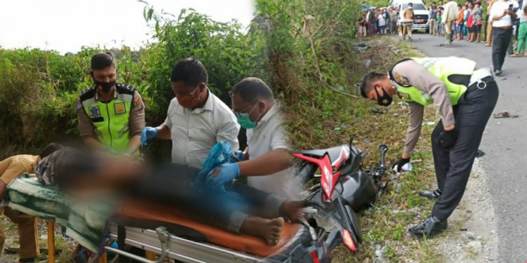Ditabrak Truk, Hananza Sianturi Meninggal di Jalan Paranginan-Nagasaribu Humbahas