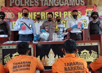 Operasi Cempaka 2021, Polres Tanggamus Ungkap 22 Perkara dengan 44 Orang Pelaku