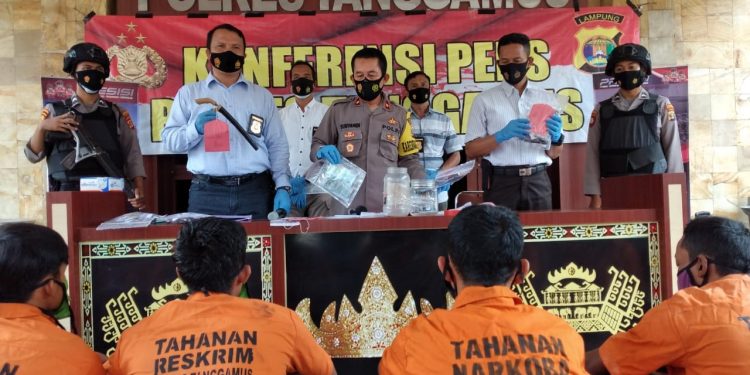 Operasi Cempaka 2021, Polres Tanggamus Ungkap 22 Perkara dengan 44 Orang Pelaku