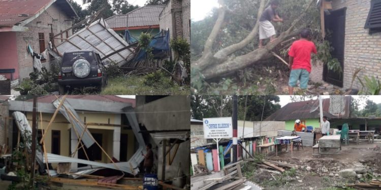 Hujan Deras Plus Angin Kencang, Puluhan Rumah di Samosir Rusak
