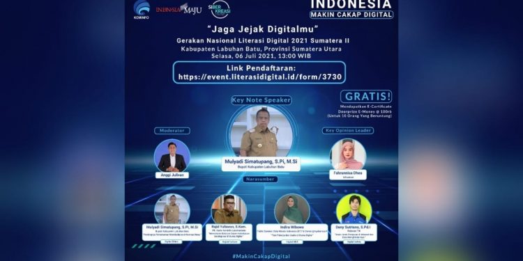 Literasi Digital 2021, Pj Bupati Labuhanbatu Mulyadi Simatupang Ingatkan Bahaya Hoax