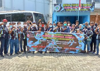 Meriahkan HUT Kemerdekaan Ke-76 RI, DPD IPK Labuhanbatu Gelar Donor Darah, Pembagian Masker dan Bendera