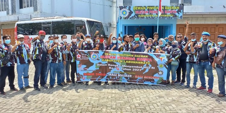 Meriahkan HUT Kemerdekaan Ke-76 RI, DPD IPK Labuhanbatu Gelar Donor Darah, Pembagian Masker dan Bendera Meriahkan HUT Kemerdekaan Ke-76 RI, DPD IPK Labuhanbatu Gelar Donor Darah, Pembagian Masker dan Bendera