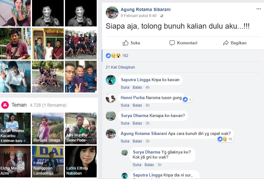 Sempat Bikin Status FB Minta Dibunuh, Agung Rotama Sibarani Tewas di Rel KA Sempat Bikin Status FB Minta Dibunuh, Agung Rotama Sibarani Tewas di Rel KA