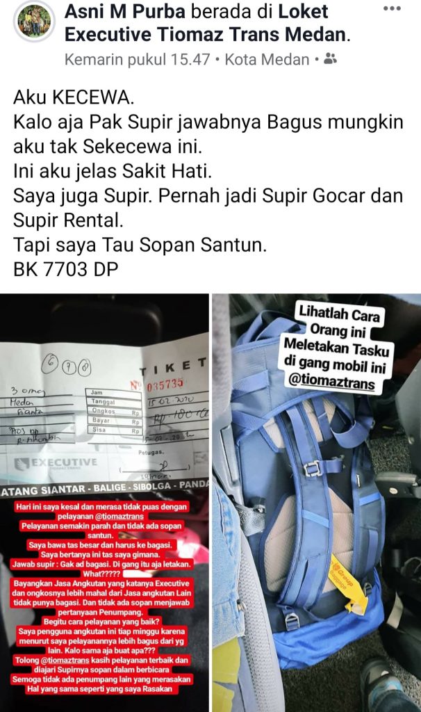 Klaim Angkutannya Lebih Baik, Tiomaz Trans Kecewakan Penumpang
