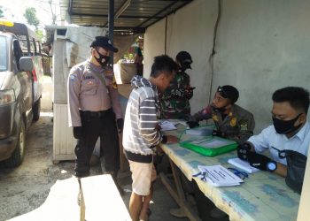 Polsek Jonggol Rutin Lakukan Penertiban Protokol Kesehatan