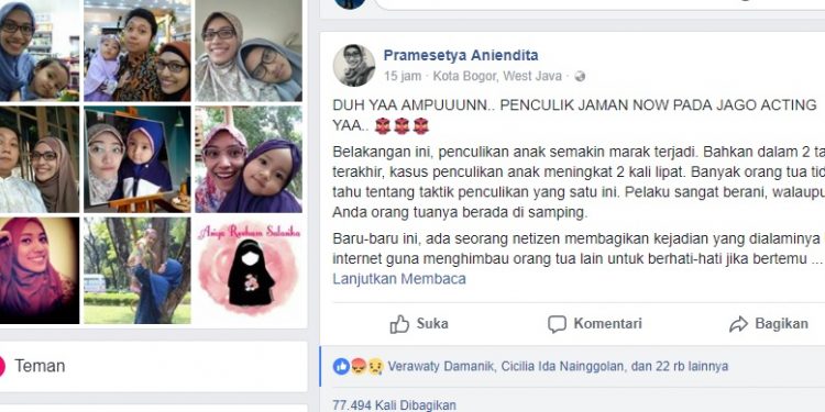 Tulisan Viral Tentang Penculikan Anak dan Modusnya. Orang Tua Wajib Baca... Tulisan Viral Tentang Penculikan Anak dan Modusnya. Orang Tua Wajib Baca...