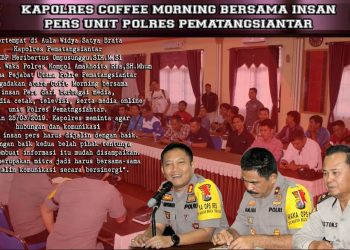 "Coffee Morning" dengan Wartawan, Kapolres Siantar Ajak Masyarakat Tidak Golput dan Pemilu Damai