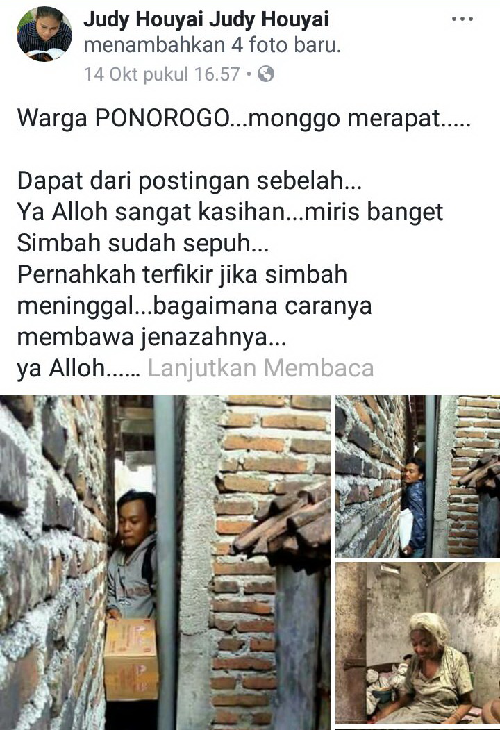 Seorang Nenek yang Alami Kebutaan Tinggal Diantara Himpitan Bangunan. Kondisinya Bikin Netizen Meleleh..