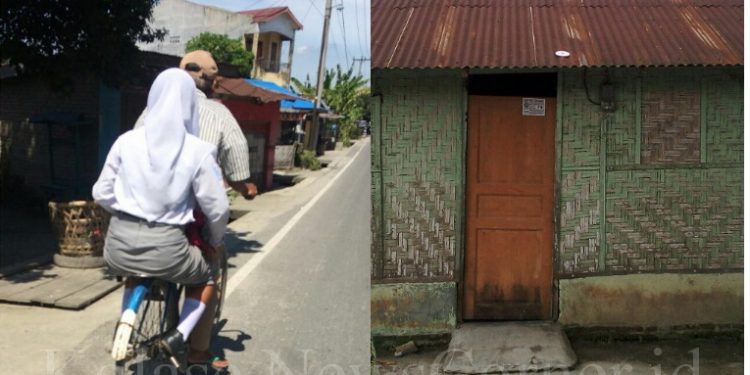 Setiap Hari Paino Kayuh Sepeda Sejauh 10 KM Antar Putrinya Sekolah... Setiap Hari Paino Kayuh Sepeda Sejauh 10 KM Antar Putrinya Sekolah...