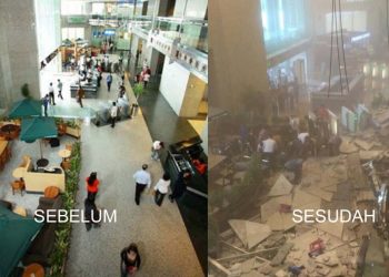 Selasar Gedung BEI Roboh. Ini Video dan Data Korban Sementara...