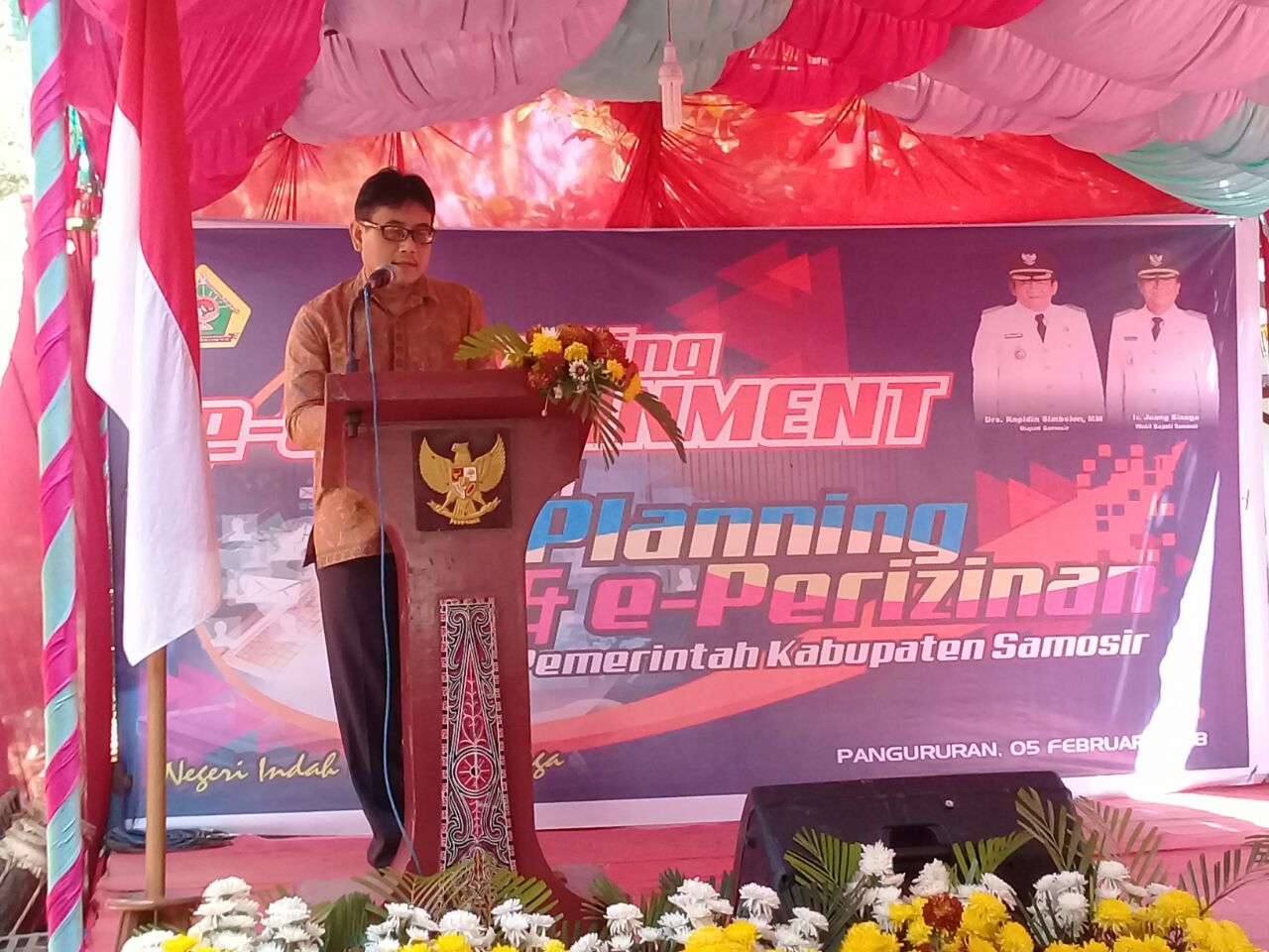 Telah Launching Aplikasi E-Planning dan E-Perizinan di Samosir, Danau Toba