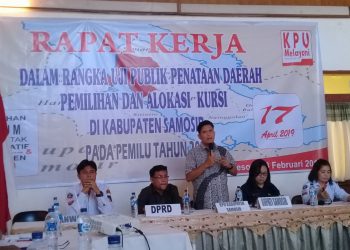 KPU Samosir Gelar Uji Publik Penataan Dapil dan Alokasi Kursi DPRD Pemilu 2019