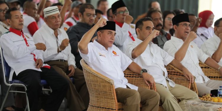 Hadiri Pelantikan DPC Gerindra Siantar, Edy Harapkan Eramas Menang di Siantar