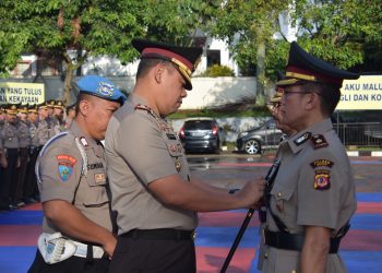 Kapolres Bogor Pimpin Sertijab dan Upacara Kenaikan Pangkat.