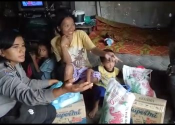 Tali Asih Polsek Medan Baru Bantu Warga Kurang Mampu