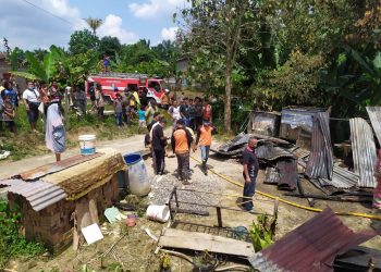 Heboh Kebakaran Pesantren. Satu Unit Rumah Rata Dengan Tanah