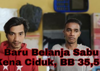 Haris Sitorus dan Rekannya Diciduk usai Belanja,  Barang Bukti 35,4 Gram Sabu