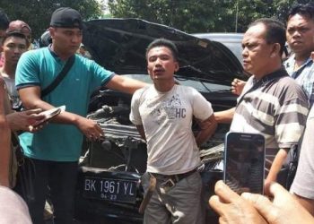 Perampok Toko Mas Tabrak Pengendara Sepedamotor Lalu Dihajar Warga