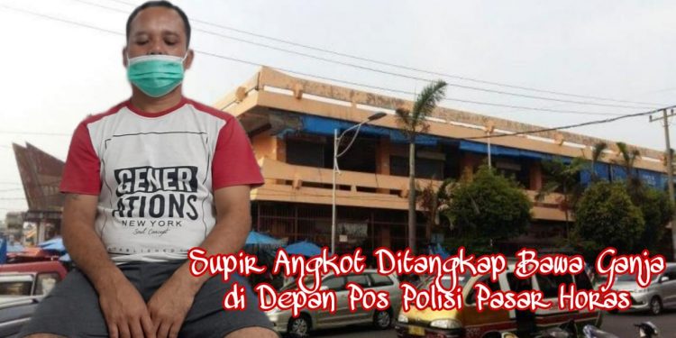 Supir Angkot Siantar Ditangkap Bawa Ganja di Depan Pos Polisi Pajak Horas