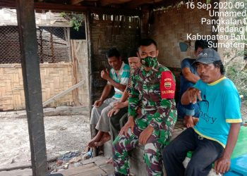 Penggalakkan Sosialisasi di Kelurahan Pangkalan Dodek Oleh Personel Jajaran Kodim 0208/Asahan