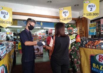 Personel Jajaran Kodim 0207/Simalungun Aktif Laksanakan Sosialisasi Penegakan Disiplin Protokol Kesehatan di Suzuya