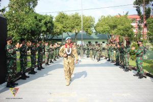 Warga Yonkav 6/NK Sambut Kedatangan Personel yang Kembali dari Penugasan Luar Negeri