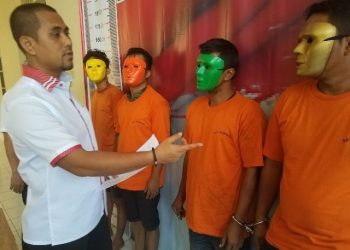 24 Mesin Judi Jackpot Berikut 4 Orang Tersangka Diamankan Polrestabes Medan