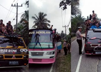 Sejumlah Kendaraan Pengangkut Pelajar Terjaring Ops Zebra Toba 2019
