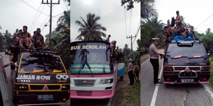 Sejumlah Kendaraan Pengangkut Pelajar Terjaring Ops Zebra Toba 2019