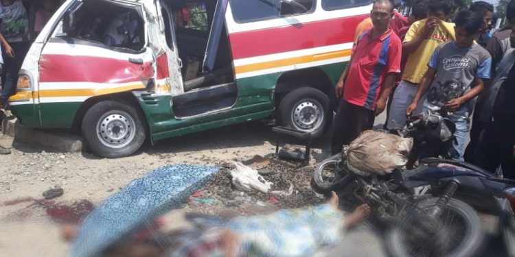 Pulang Ambil Pakan Ternak, Pasutri Lahuddin Nasution dan Sahlan Rambe Tewas Ditabrak Angkot